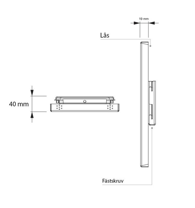 Huvudbild LÅSBAR VÄGGRAM FÖR APPLE IPAD 10,2